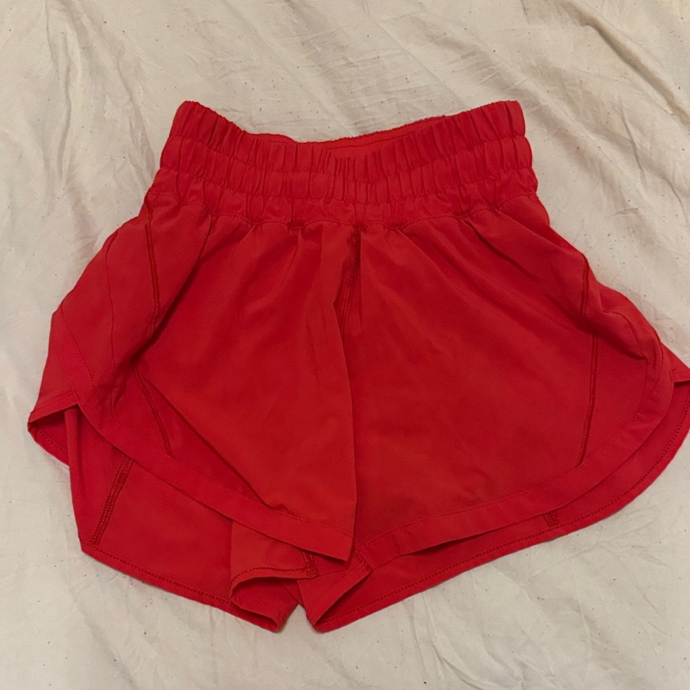 lululemon athletica Vibrant Red Athletic Shorts